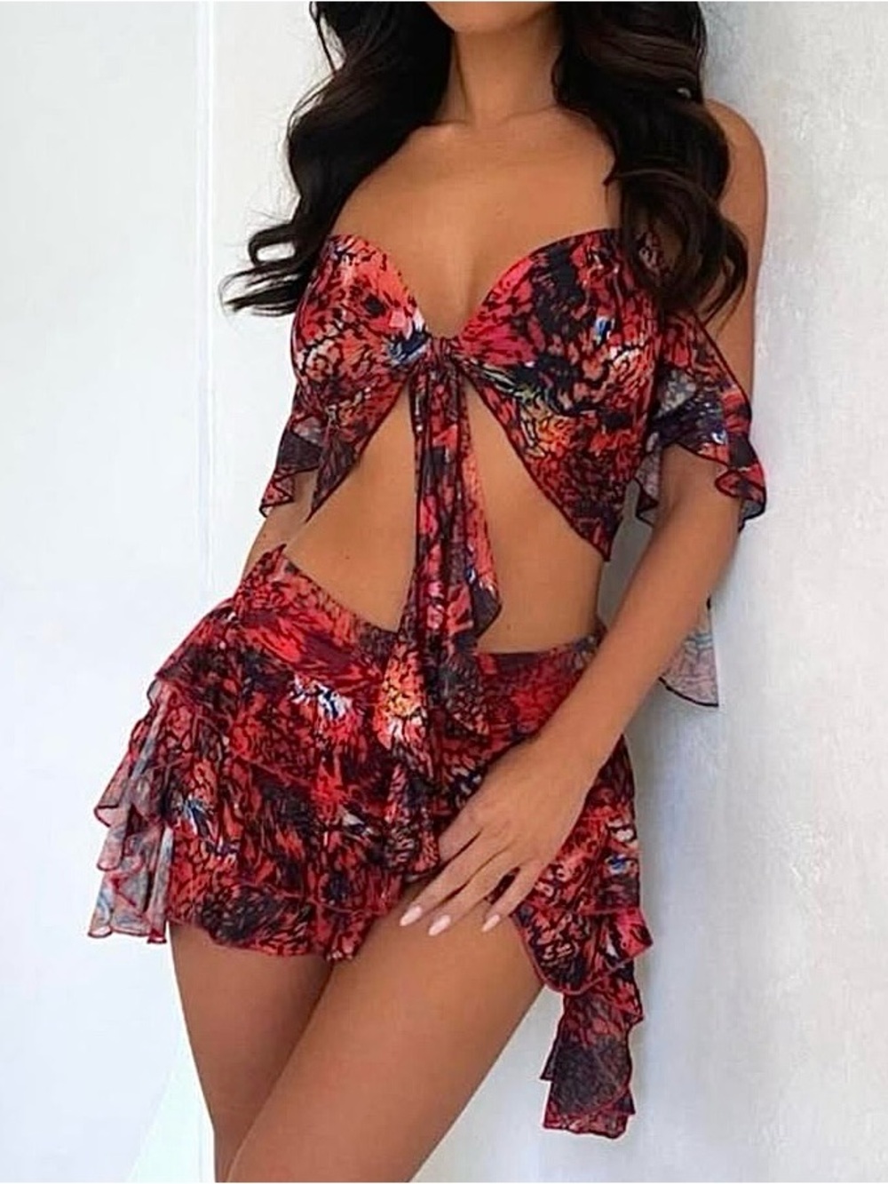 Outcast Clothing Asta Crop Top and Mini Skirt